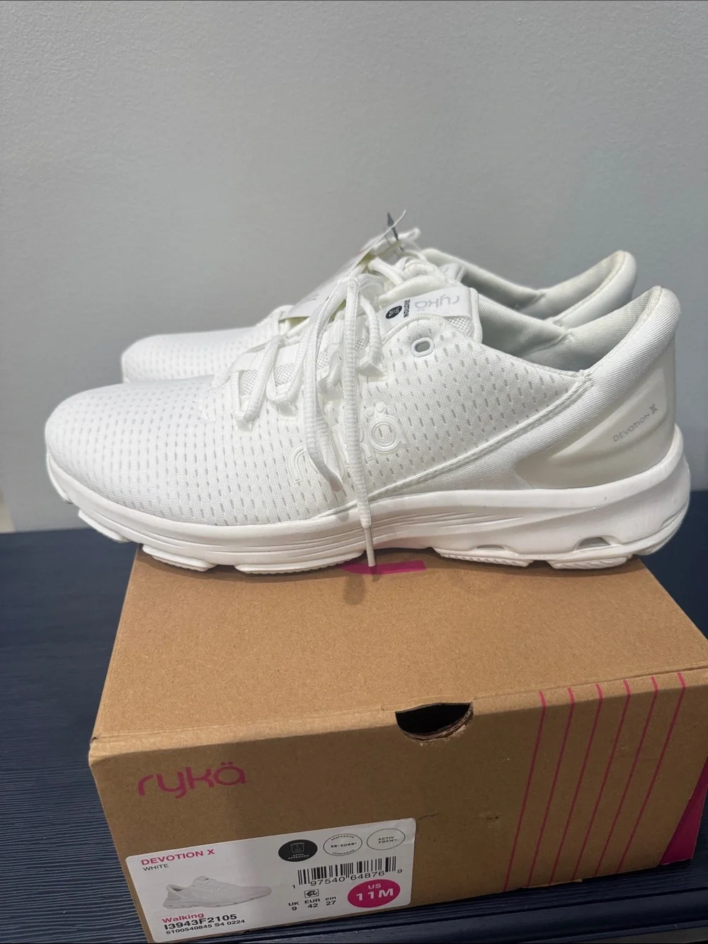 Ryka Devotion X All-White Women's Walking Sneakers